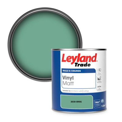 Leyland Trade Vinyl Matt Walls & Ceilings Emulsion Paint (3030-B90G) 1L