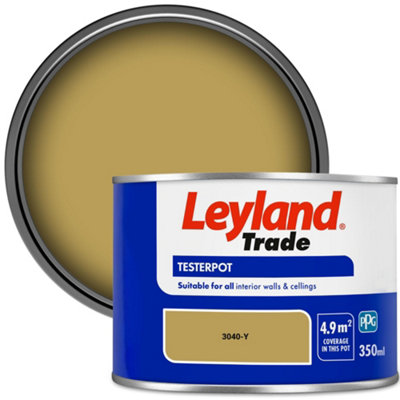 Leyland Trade Vinyl Matt Walls & Ceilings Emulsion Paint (3040-Y) 350ml Tester