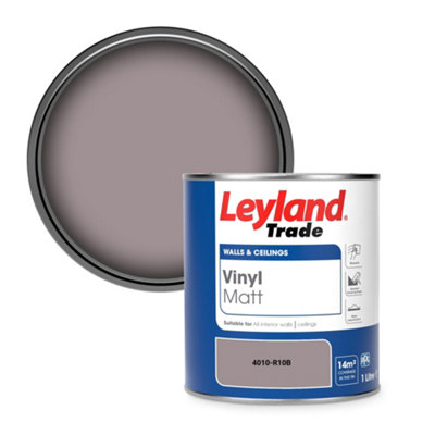 Leyland Trade Vinyl Matt Walls & Ceilings Emulsion Paint (4010-R10B) 1L