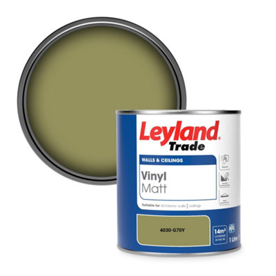 Leyland Trade Vinyl Matt Walls & Ceilings Emulsion Paint (4030-G70Y) 1L