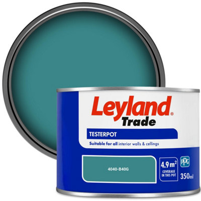 Leyland Trade Vinyl Matt Walls & Ceilings Emulsion Paint (4040-B40G) 350ml Tester