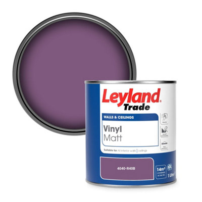 Leyland Trade Vinyl Matt Walls & Ceilings Emulsion Paint (4040-R40B) 1L