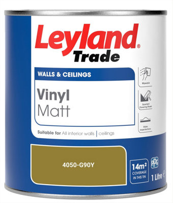 Leyland Trade Vinyl Matt Walls & Ceilings Emulsion Paint (4050-G90Y) 1L