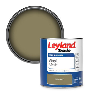 Leyland Trade Vinyl Matt Walls & Ceilings Emulsion Paint (5020-G90Y) 1L
