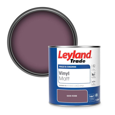 Leyland Trade Vinyl Matt Walls & Ceilings Emulsion Paint (5030-R30B) 1L