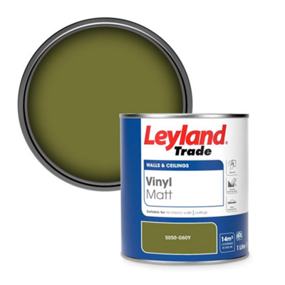 Leyland Trade Vinyl Matt Walls & Ceilings Emulsion Paint (5050-G60Y) 1L