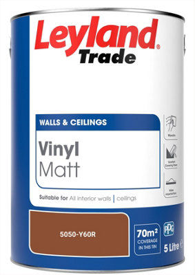 Leyland Trade Vinyl Matt Walls & Ceilings Emulsion Paint (5050-Y60R) 5L