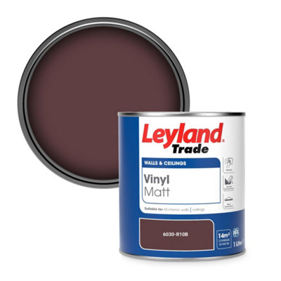Leyland Trade Vinyl Matt Walls & Ceilings Emulsion Paint (6030-R10B) 1L