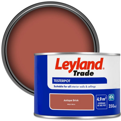 Leyland Trade Vinyl Matt Walls & Ceilings Emulsion Paint Antique Brick (PPG1190-6) 350ml Tester