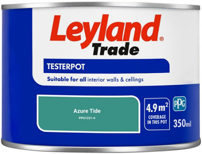 Leyland Trade Vinyl Matt Walls & Ceilings Emulsion Paint Azure Tide (PPG1231-6) 350ml Tester