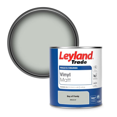 Leyland Trade Vinyl Matt Walls & Ceilings Emulsion Paint Bay of Fundy (PPG10-07) 1L