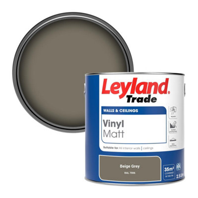 Leyland Trade Vinyl Matt Walls & Ceilings Emulsion Paint Beige Grey (RAL 7006) 2.5L