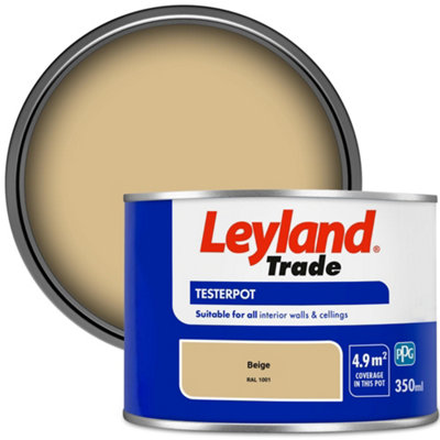 Leyland Trade Vinyl Matt Walls & Ceilings Emulsion Paint Beige (RAL 1001) 350ml Tester
