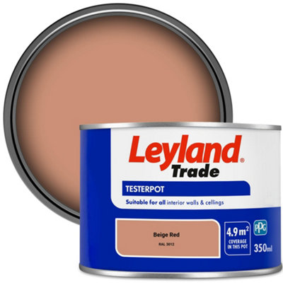 Leyland Trade Vinyl Matt Walls & Ceilings Emulsion Paint Beige Red (RAL 3012) 350ml Tester
