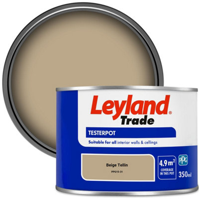 Leyland Trade Vinyl Matt Walls & Ceilings Emulsion Paint Beige Tellin (PPG15-31) 350ml Tester