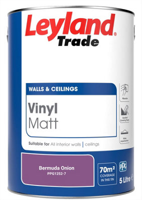 Leyland Trade Vinyl Matt Walls & Ceilings Emulsion Paint Bermuda Onion (PPG1252-7) 5L