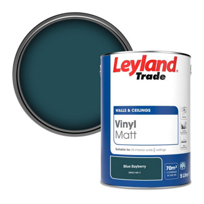 Leyland Trade Vinyl Matt Walls & Ceilings Emulsion Paint Blue Bayberry (PPG1149-7) 5L