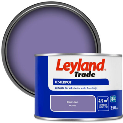 Leyland Trade Vinyl Matt Walls & Ceilings Emulsion Paint Blue Lilac (RAL 4005) 350ml Tester