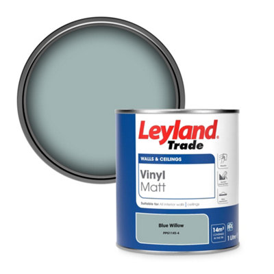 Leyland Trade Vinyl Matt Walls & Ceilings Emulsion Paint Blue Willow (PPG1145-4) 1L