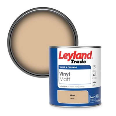 Leyland Trade Vinyl Matt Walls & Ceilings Emulsion Paint Blush (06C33) 1L