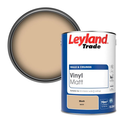 Leyland Trade Vinyl Matt Walls & Ceilings Emulsion Paint Blush (06C33) 5L