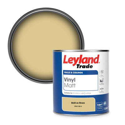 Leyland Trade Vinyl Matt Walls & Ceilings Emulsion Paint Bold as Brass (PPG1108-4) 1L