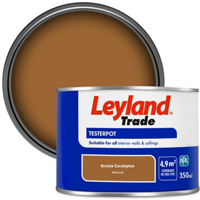 Leyland Trade Vinyl Matt Walls & Ceilings Emulsion Paint Bronze Eucalyptus (PPG16-20) 350ml Tester
