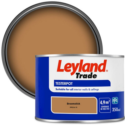 Leyland Trade Vinyl Matt Walls & Ceilings Emulsion Paint Broomstick (PPG16-19) 350ml Tester