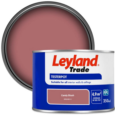 Leyland Trade Vinyl Matt Walls & Ceilings Emulsion Paint Candy Blush (PPG1051-5) 350ml Tester
