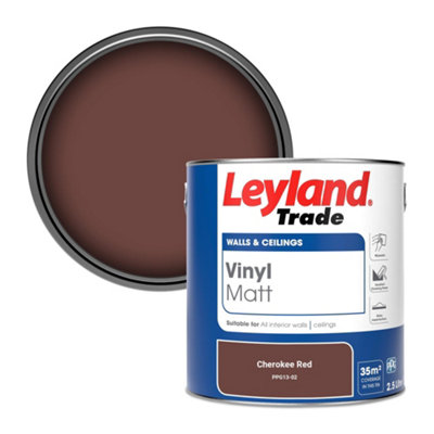Leyland Trade Vinyl Matt Walls & Ceilings Emulsion Paint Cherokee Red (PPG13-02) 2.5L