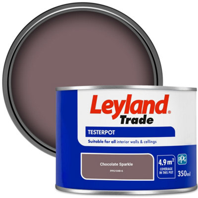 Leyland Trade Vinyl Matt Walls & Ceilings Emulsion Paint Chocolate Sparkle (PPG1048-6) 350ml Tester