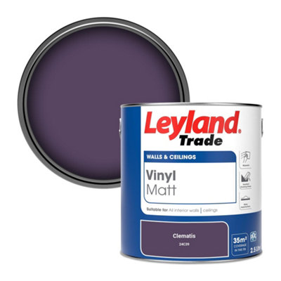 Leyland Trade Vinyl Matt Walls & Ceilings Emulsion Paint Clematis (24C39) 2.5L