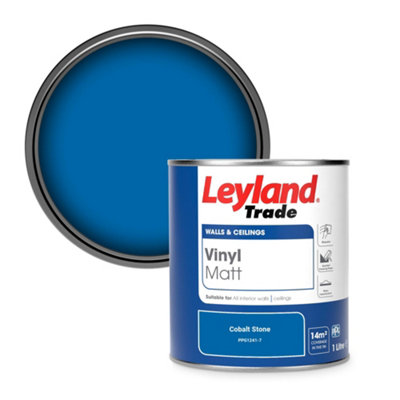 Leyland Trade Vinyl Matt Walls & Ceilings Emulsion Paint Cobalt Stone (PPG1241-7) 1L