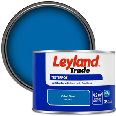 Leyland Trade Vinyl Matt Walls & Ceilings Emulsion Paint Cobalt Stone (PPG1241-7) 350ml Tester