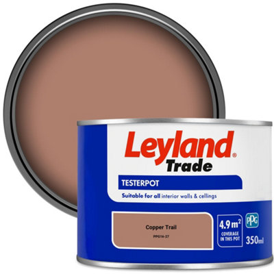 Leyland Trade Vinyl Matt Walls & Ceilings Emulsion Paint Copper Trail (PPG16-27) 350ml Tester
