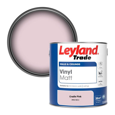 Leyland Trade Vinyl Matt Walls & Ceilings Emulsion Paint Cradle Pink (PPG1183-2) 2.5L