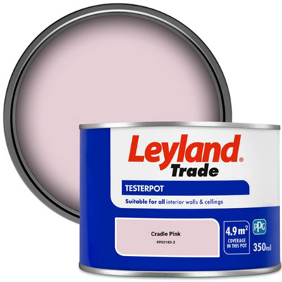 Leyland Trade Vinyl Matt Walls & Ceilings Emulsion Paint Cradle Pink (PPG1183-2) 350ml Tester