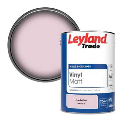 Leyland Trade Vinyl Matt Walls & Ceilings Emulsion Paint Cradle Pink (PPG1183-2) 5L