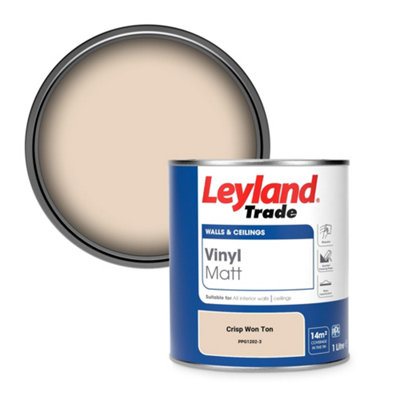Leyland Trade Vinyl Matt Walls & Ceilings Emulsion Paint Crisp Won Ton (PPG1202-3) 1L