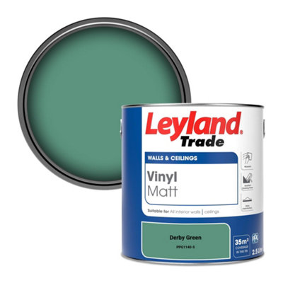 Leyland Trade Vinyl Matt Walls & Ceilings Emulsion Paint Derby Green (PPG1140-5) 2.5L