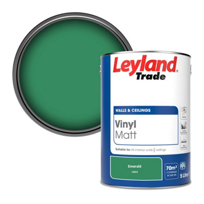 Leyland Trade Vinyl Matt Walls & Ceilings Emulsion Paint Emerald (14E53) 5L
