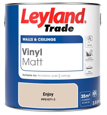 Leyland Trade Vinyl Matt Walls & Ceilings Emulsion Paint Enjoy (PPG1071 ...