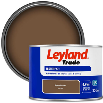 Leyland Trade Vinyl Matt Walls & Ceilings Emulsion Paint Fawn Brown (RAL 8007) 350ml Tester