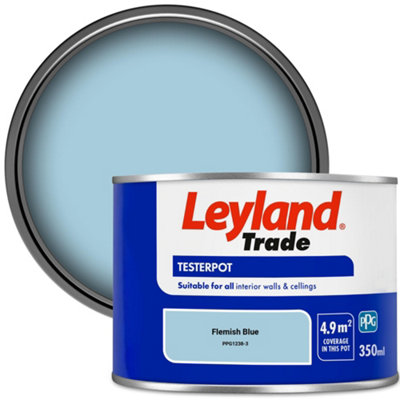 Leyland Trade Vinyl Matt Walls & Ceilings Emulsion Paint Flemish Blue (PPG1238-3) 350ml Tester