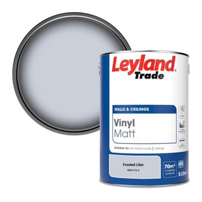 Leyland Trade Vinyl Matt Walls & Ceilings Emulsion Paint Frosted Lilac (PPG1173-3) 5L