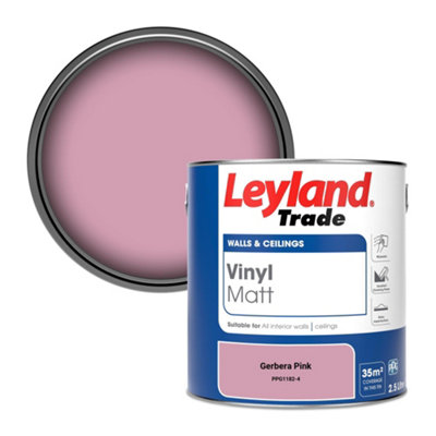 Leyland Trade Vinyl Matt Walls & Ceilings Emulsion Paint Gerbera Pink (PPG1182-4) 2.5L