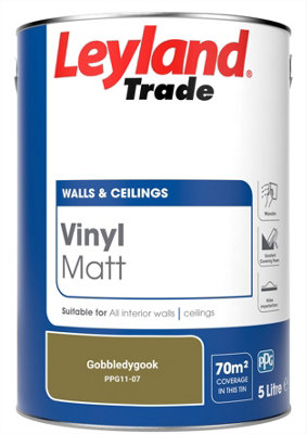 Leyland Trade Vinyl Matt Walls & Ceilings Emulsion Paint Gobbledygook (PPG11-07) 5L