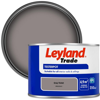 Leyland Trade Vinyl Matt Walls & Ceilings Emulsion Paint Gray Violet (PPG1014-5) 350ml Tester