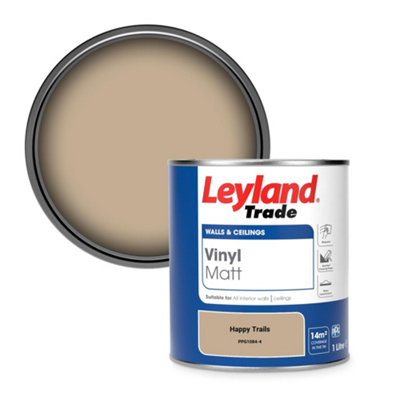 Leyland Trade Vinyl Matt Walls & Ceilings Emulsion Paint Happy Trails (PPG1084-4) 1L
