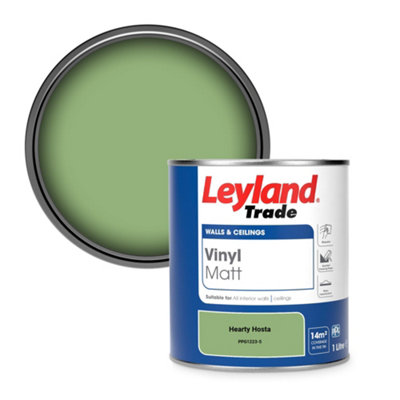 Leyland Trade Vinyl Matt Walls & Ceilings Emulsion Paint Hearty Hosta (PPG1223-5) 1L